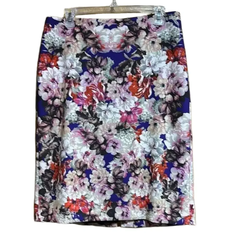 Talbots Floral Print Skirt with Matching Sash / Scarf Size 10 - EUC